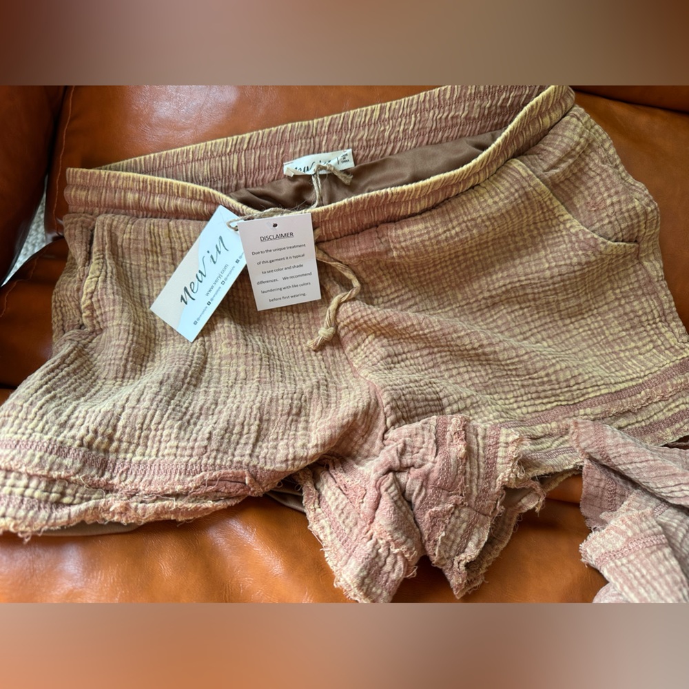 Rust M Washed Cotton Textured Two-Piece Set - Picture 6 of 9